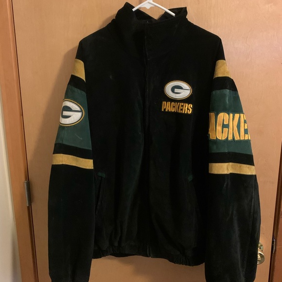 NFL Green Bay Packers Suede Leather Jacket💚 - Picture 3 of 5